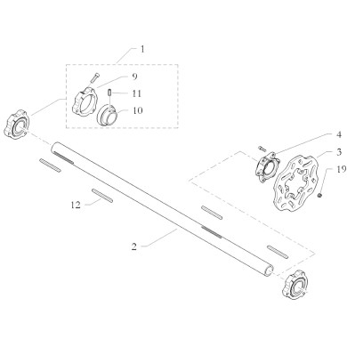 Key Axle Flat 8x4,5x60 - BIRELART, mondokart, kart, kart store