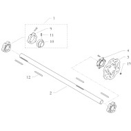 Chiavetta Assale PIANA - 8 x 4,5 x 60, MONDOKART, kart, go