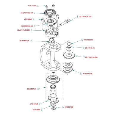 Screw M5x30 Adjustment Caster / Camber - BIRELART, mondokart