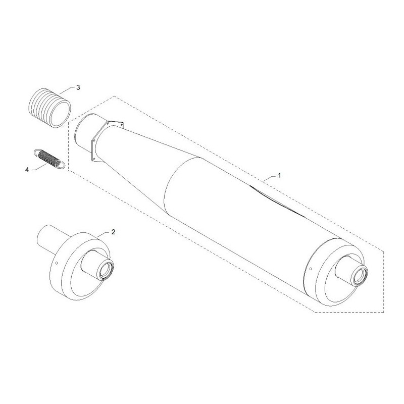 Flessibile Marmitta Ø 45 mm - 20 cm - BMB EKJ / EKA - LUNGO