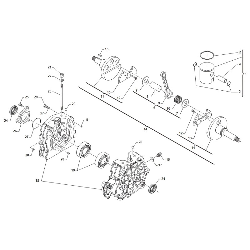 Motorgehäuse Basis MINI 4 / 4B – TM Kart, MONDOKART, kart, go