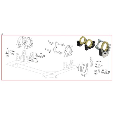 Espárrago CORTO Modelo X2 - CRG - Lado Motor, MONDOKART, kart
