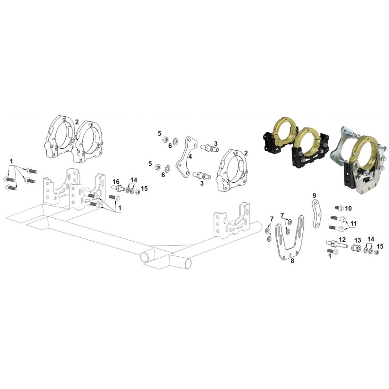 Bracket Fixing Support Additional Seat - CRG, mondokart, kart