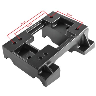 Piastra Motore MAGNESIO NERA - CRG 32mm FORATA