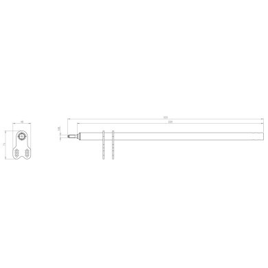 Steering Column 3 Holes M8 L.