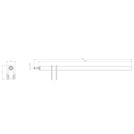 Lenksäule 3 Löcher M8 L.50 - Kompatibel BIRELART, MONDOKART