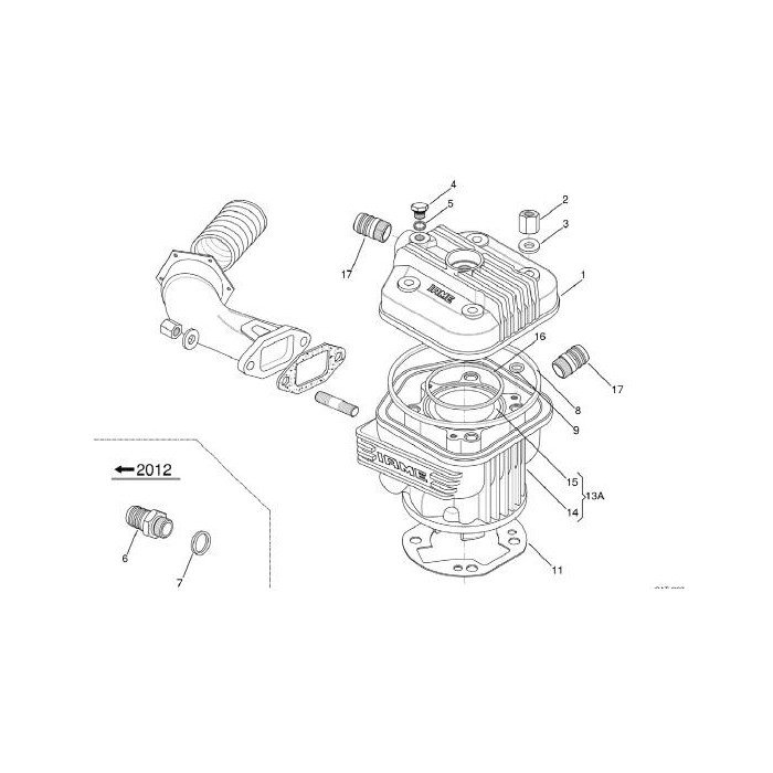 Tuerca hexagonal Culata Iame, MONDOKART, kart, go kart