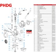 Carburateur DellOrto PHDG 21, MONDOKART, kart, go kart