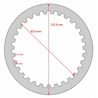 Disco Embrague Acero Liso TM KZ R3