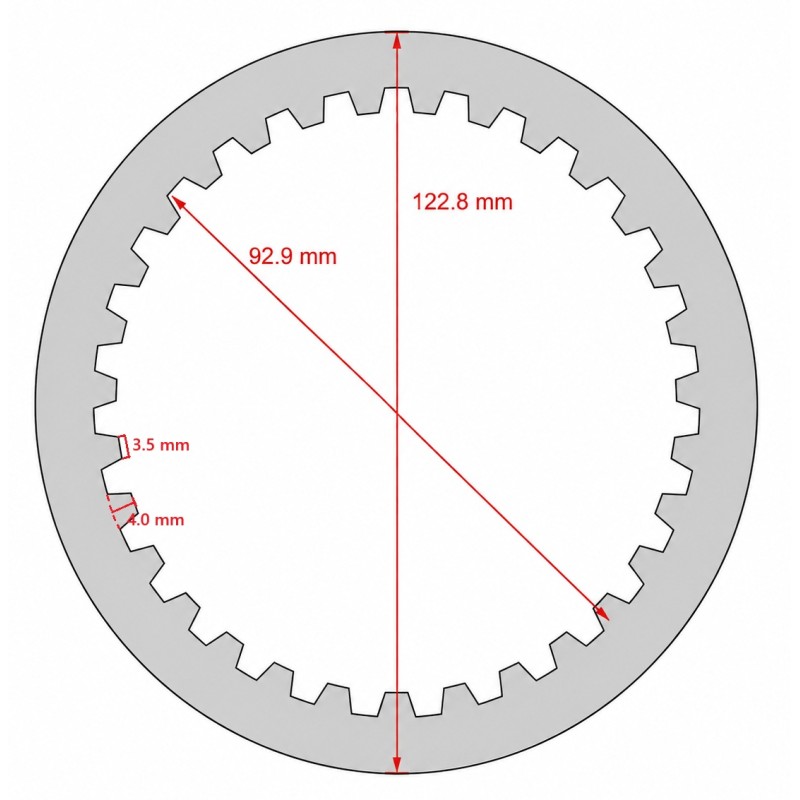 Disco Embrague Acero Liso TM KZ R3