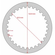 Disco Embrague Acero Liso TM KZ R3