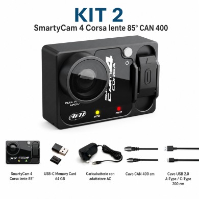 Action Cam AIM SmartyCam 4 Corsa – Cámara Motorsport Overlay