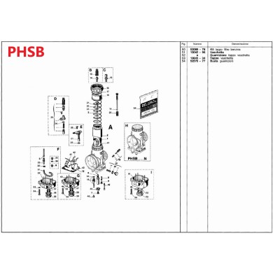 Black Float Single - Dellorto PHBE - PHB - PHBL - PHF - PHM -