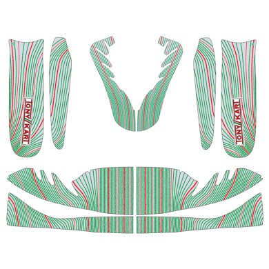 Kit Adhesivos TonyKart OTK 60 Carenados M9/M8 Mini / Baby