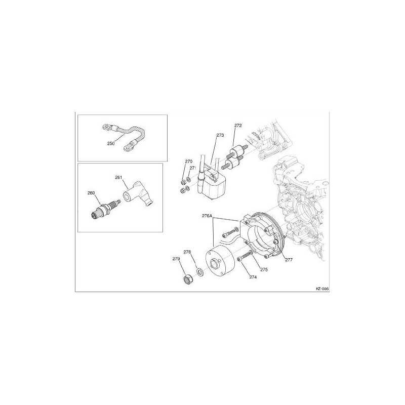 Nut for engine sprocket / flywheel Iame, mondokart, kart, kart