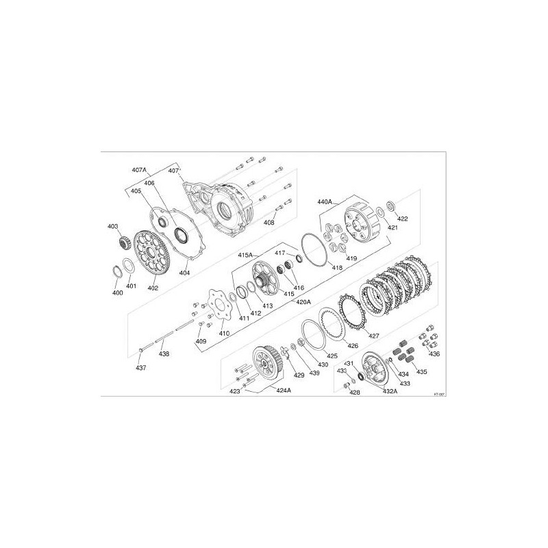 Rouleaux de moyeu d'embrayage Iame Screamer (1-2) KZ