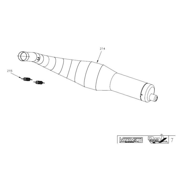 Molla scarico marmitta 100mm Vortex Rok - Super Rok - Rok GP -