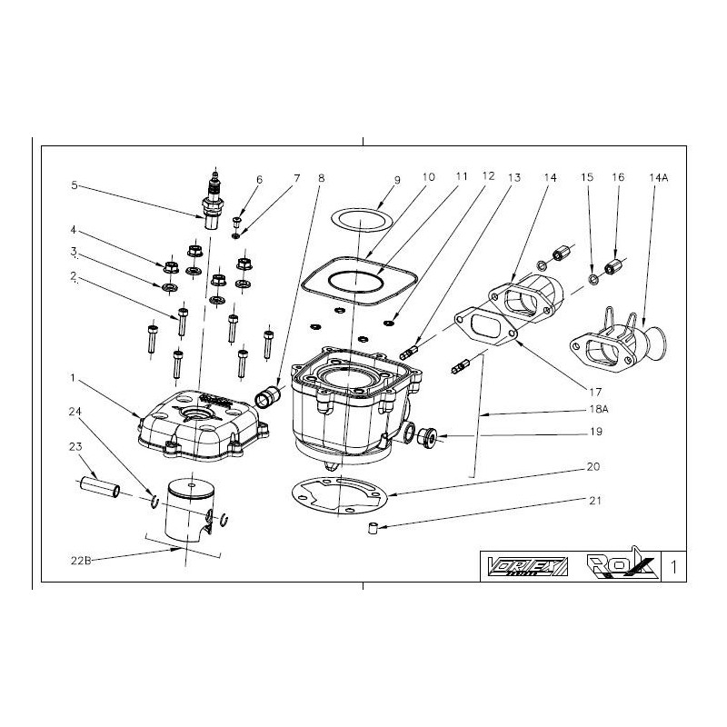 Guarnizione rame 6X10X1.5 Vortex, MONDOKART, kart, go kart