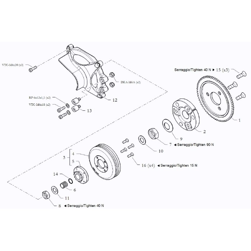 Embrayage EKL BMB 60cc Easykart, MONDOKART, kart, go kart