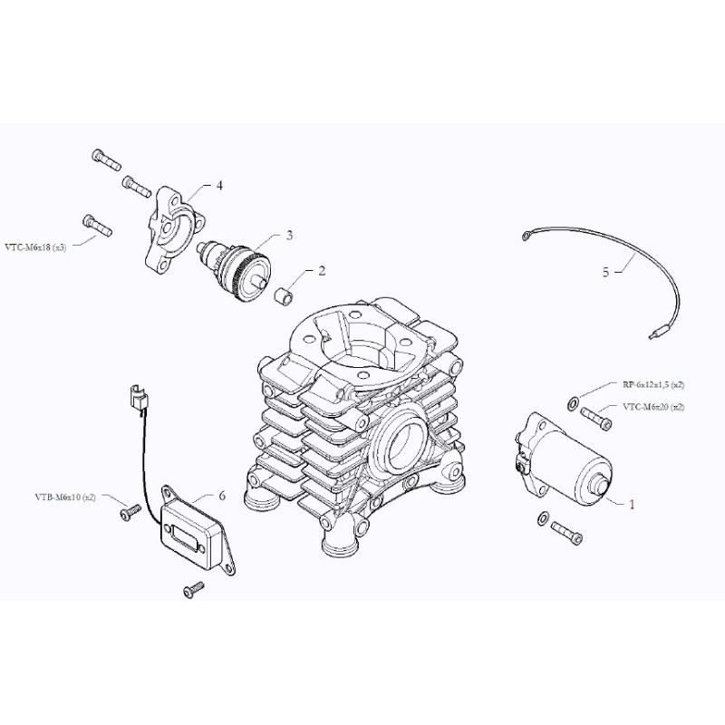 Bendix EKL (rinvio avviamento pignone) BMB Easykart 60cc