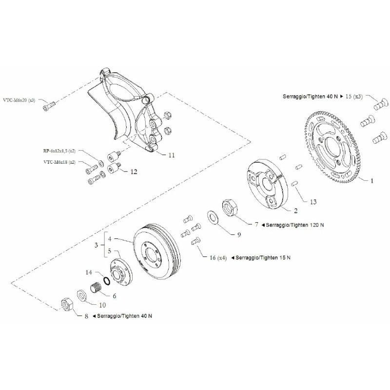 Pinion BMB Easykart EKL EKA EKJ KF HAT 60-100 - 125, MONDOKART
