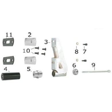 Joint Plaque pare-chocs arriere CRG, MONDOKART, kart, go kart