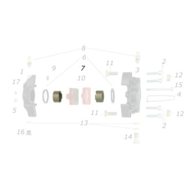 Piston V05 V04 V09 caliper front 26mm CRG, mondokart, kart