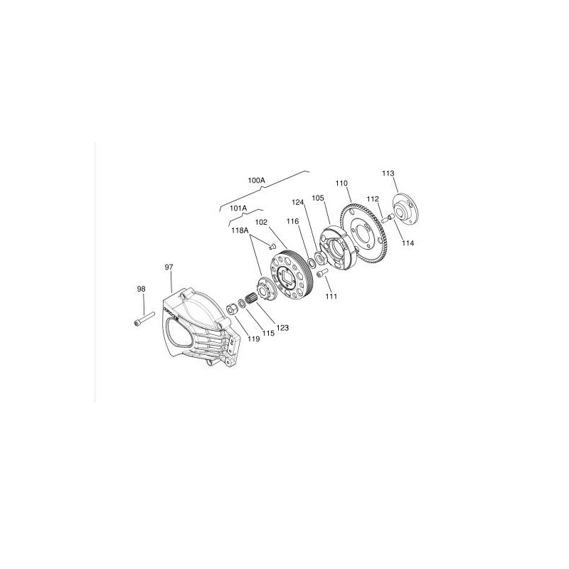 Support couronne démarrage Iame Swift 60cc (jusqu'à 2014)
