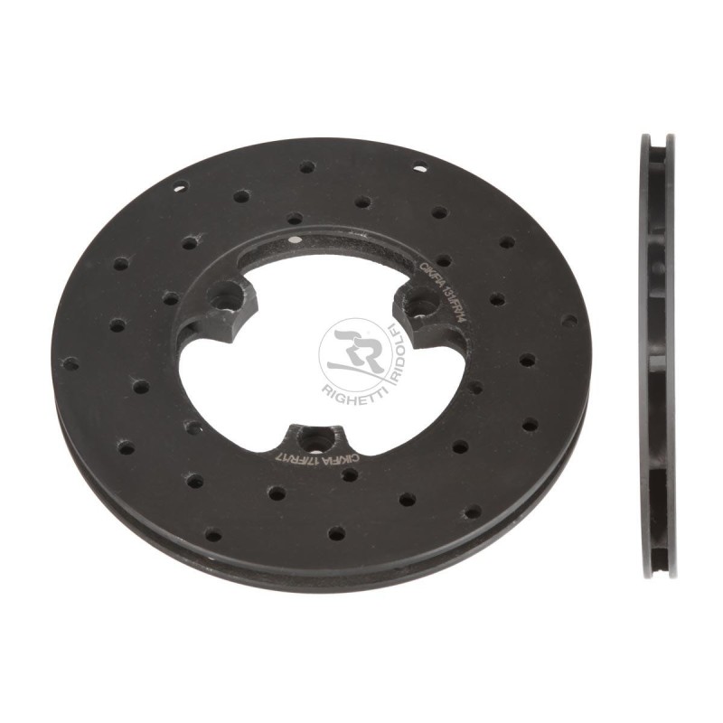 Disc belüftete Vorderbremse gebohrt Links 160x12mm (Gusseisen)