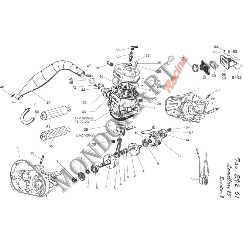 Exhaust Gasket Pavesi, mondokart, kart, kart store, karting