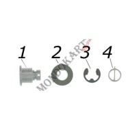 Axe Porte Disque V05 V09 V10 complete CRG, MONDOKART, kart, go