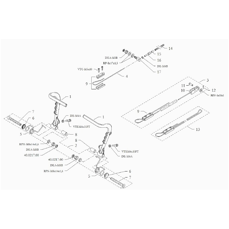 Arandela Conica Tope muelle pedales BirelArt, MONDOKART, kart