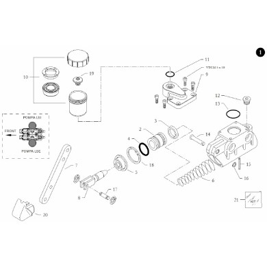 Spring brake pump 22 SR Birelart, mondokart, kart, kart store
