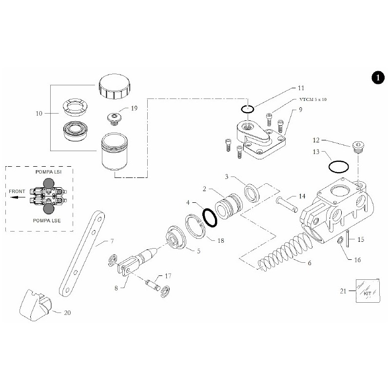 Joint Torique 2043 pompe frein BirelArt, MONDOKART, kart, go
