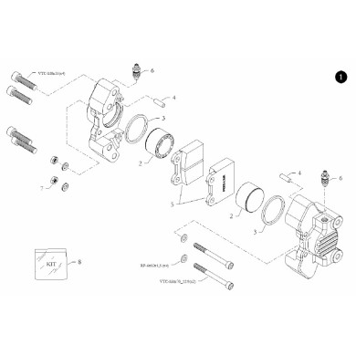 Pinza completa posteriore R I38x2 Easykart BirelArt, MONDOKART