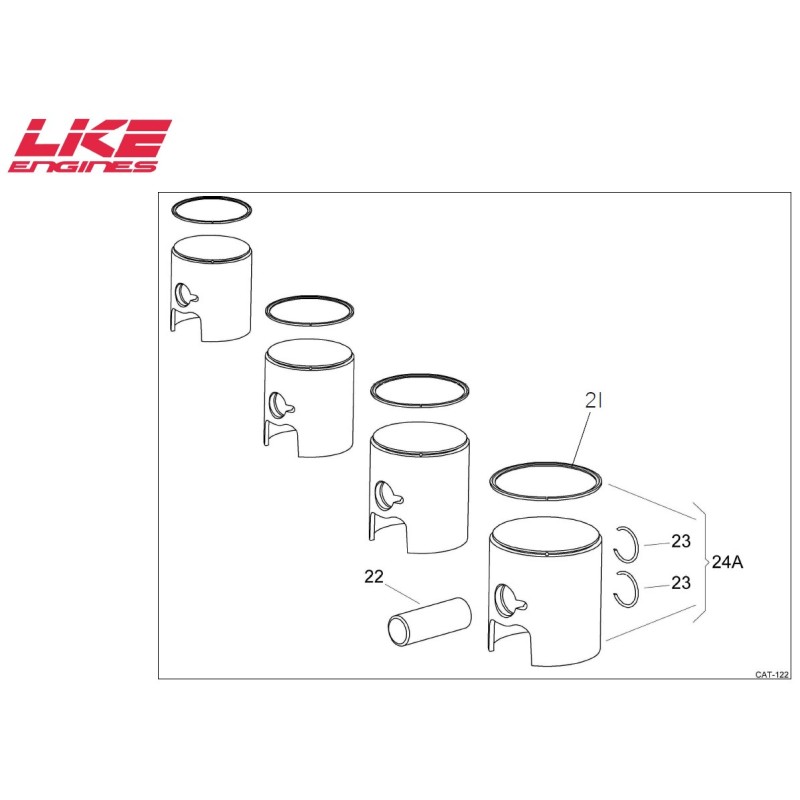 Segment piston 60cc, MONDOKART, kart, go kart, karting, pièces