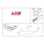 Auspuffdichtung LKE R12 R14, MONDOKART, kart, go kart, karting