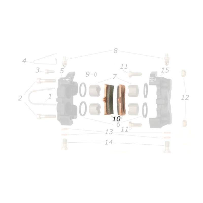 Pastiglia freno V04 posteriore sinterizzata CRG, MONDOKART