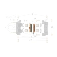 Bremsbelag V04 hinten gesintert CRG, MONDOKART, kart, go kart