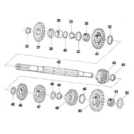 Scheibe 26 X 17 X 0.5 secondary shaft TM, MONDOKART, kart, go