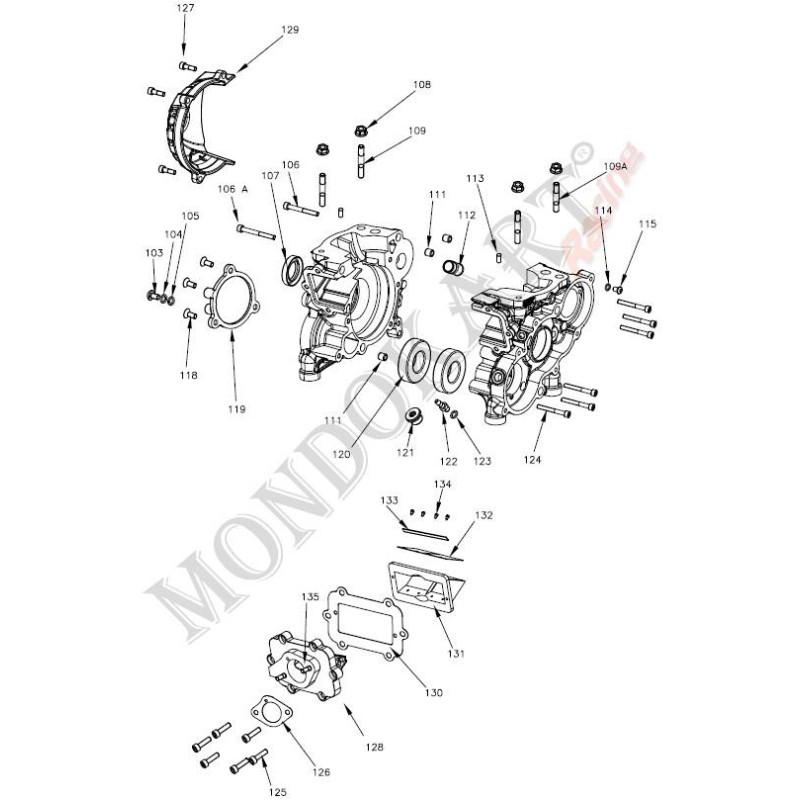 Raccord eau culasse / cylindre Vortex, MONDOKART, kart, go