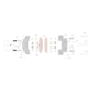 Spacer hintere Bremsklotzfeder V99 CRG, MONDOKART, kart, go