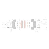 Spacer rear pad spring V99 CRG, mondokart, kart, kart store