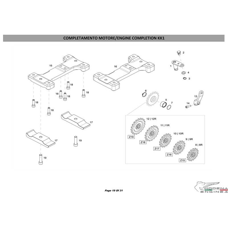 Gearshift lever Modena KK1 MKZ, mondokart, kart, kart store