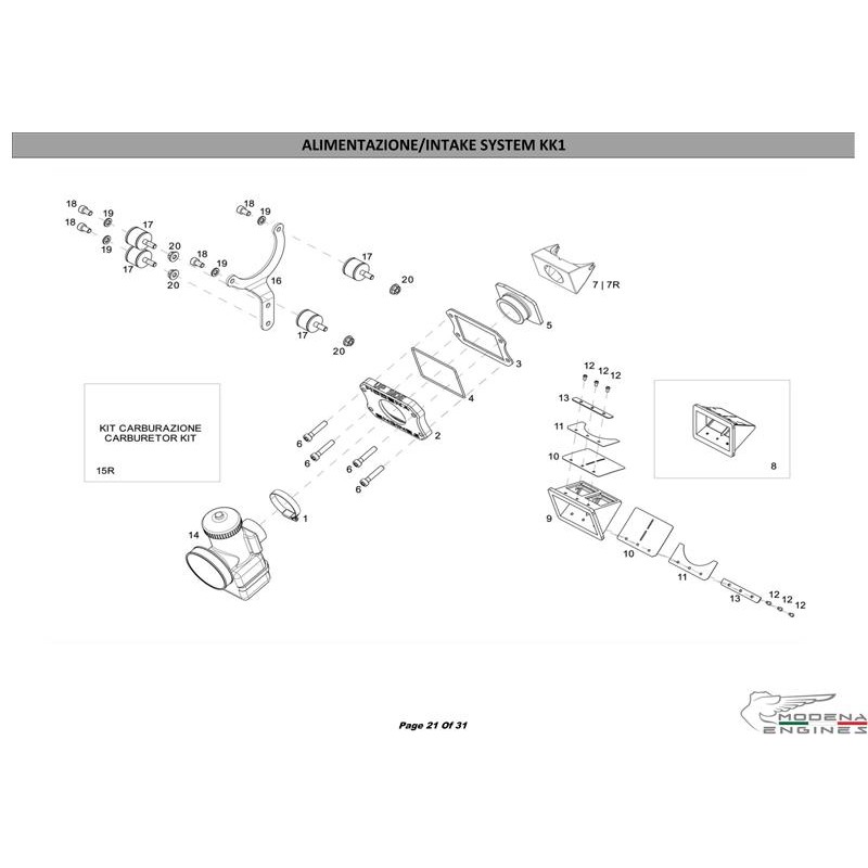 Collettore Aspirazione Modena - Maxter, MONDOKART, kart, go