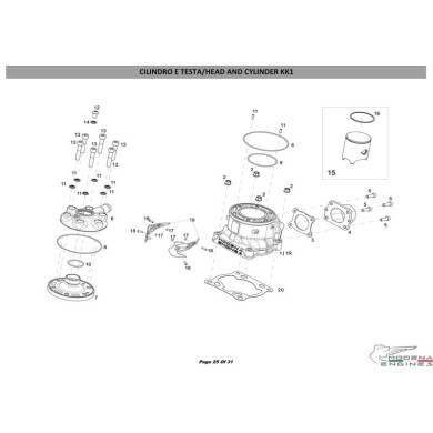 Joint Embase Cylindre 0,40 Modena KK1 MKZ, MONDOKART, kart, go