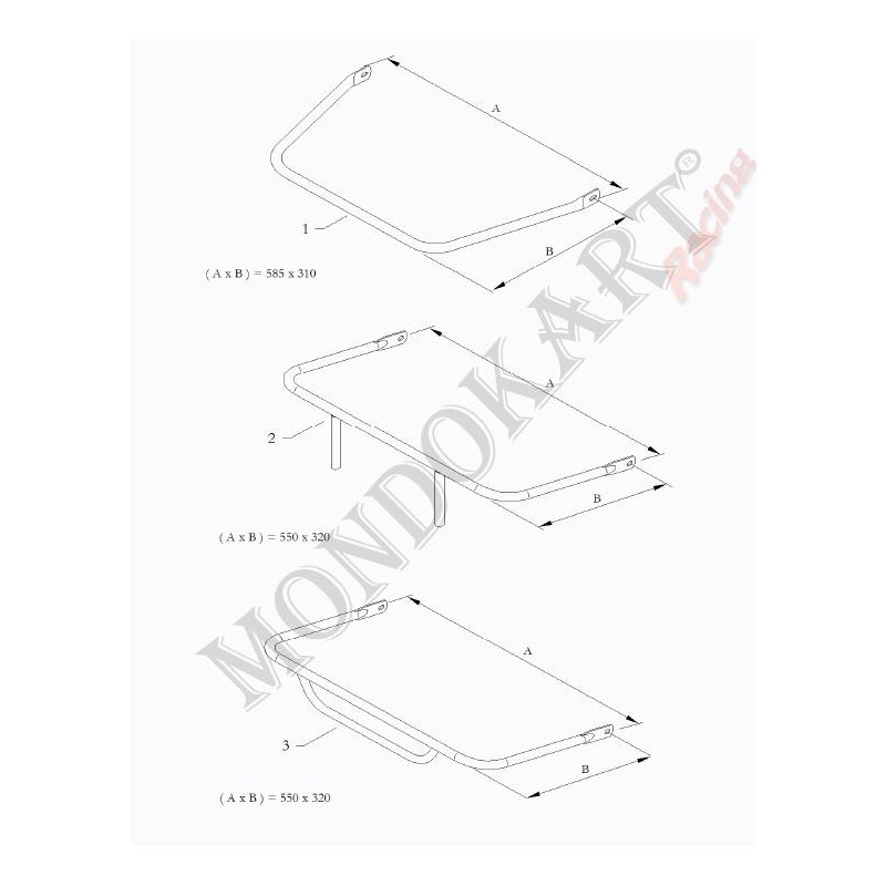 Front bumper D 510x260 BirelArt (Mini 60cc), mondokart, kart