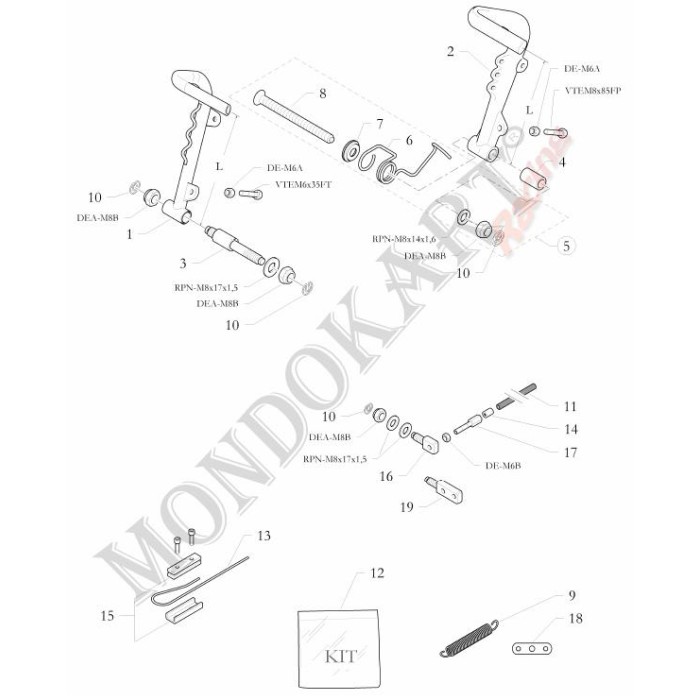 Bague 8x12 pédale BirelArt, MONDOKART, kart, go kart, karting