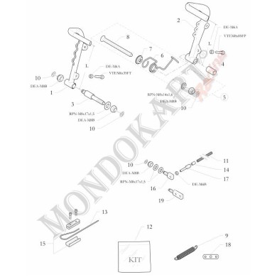 Supporto registro cavo comando BirelArt, MONDOKART, kart, go