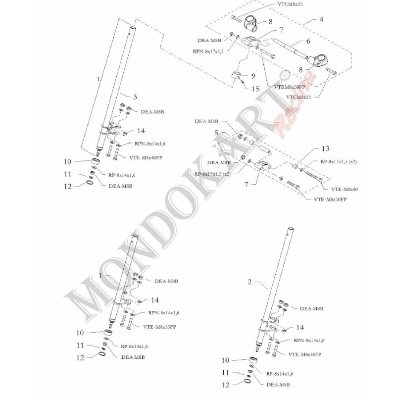 Soporte Columna Dirección BirelArt L75 (75 MM) nylon